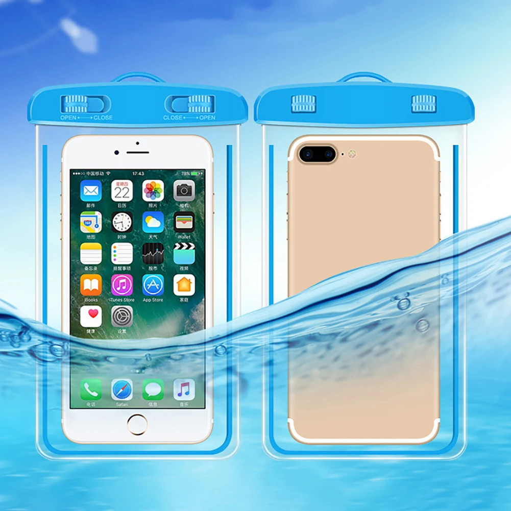 За 3-6 см мобилен телефон непромокаема чанта открит непромокаема чанта плуване плажната суха Чанта за носене на държач за мобилен телефон