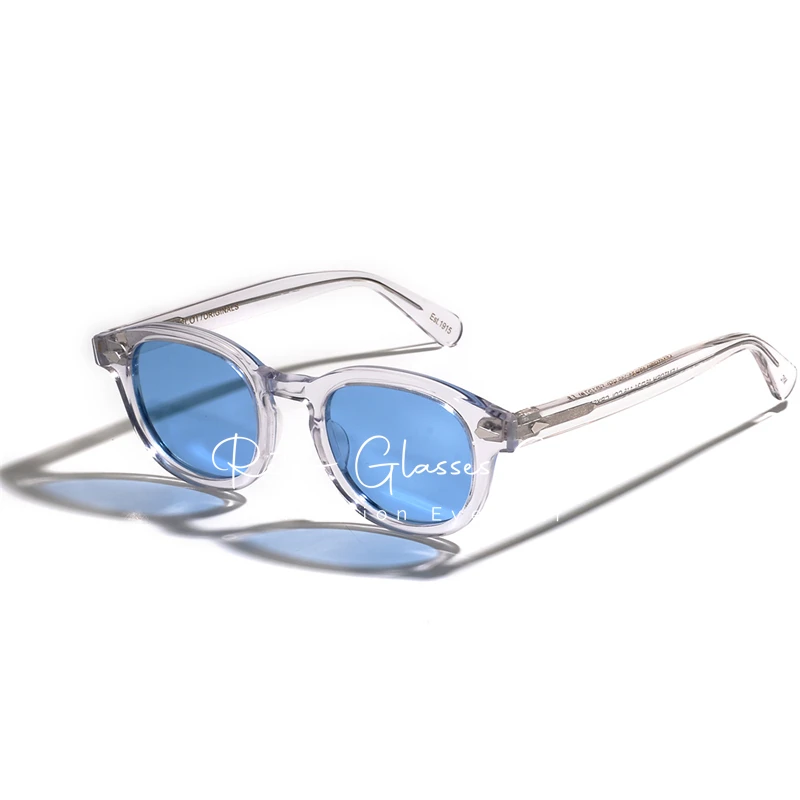 Ацетатные Vintage Слънчеви Очила Lemtosh Eyewear Овални Поляризирани Очила с UV400 на Мъже, Жени Пиратски Капитан Джони Деп Ретро Слънчеви очила