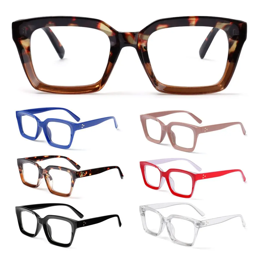 Мъжки и Дамски Модни Извънгабаритни Квадратни Очила За четене в Големи Рамки, Очила за далекогледство, Диоптър + 1,0 ~ + 3,0