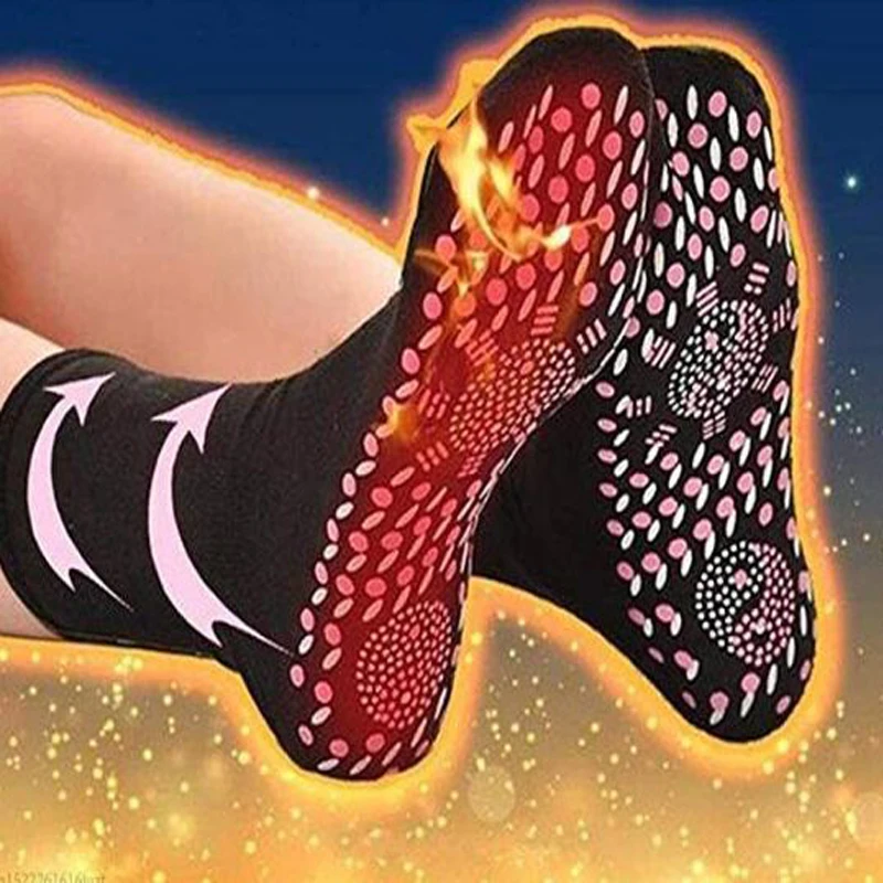 Зимни чорапи за магнитотерапии, самонагревающиеся чорапи, напукани крака на спортист, топли чорапи за Йога, пилатес, мъжки термоноски